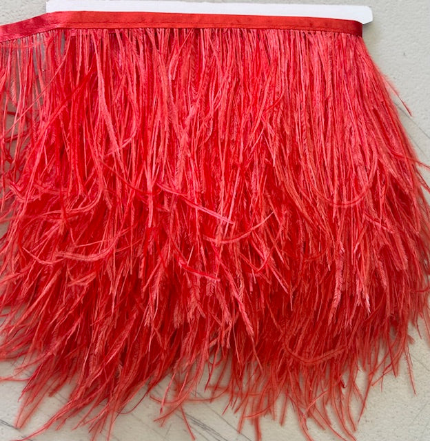 Ostrich Feather Trim Fringe / Sold by the Yard - Assorted Colors