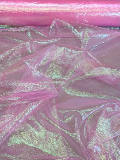 Crinkle Iridescent Pearl Sheer Organza Fabric - 49"/50" Wide