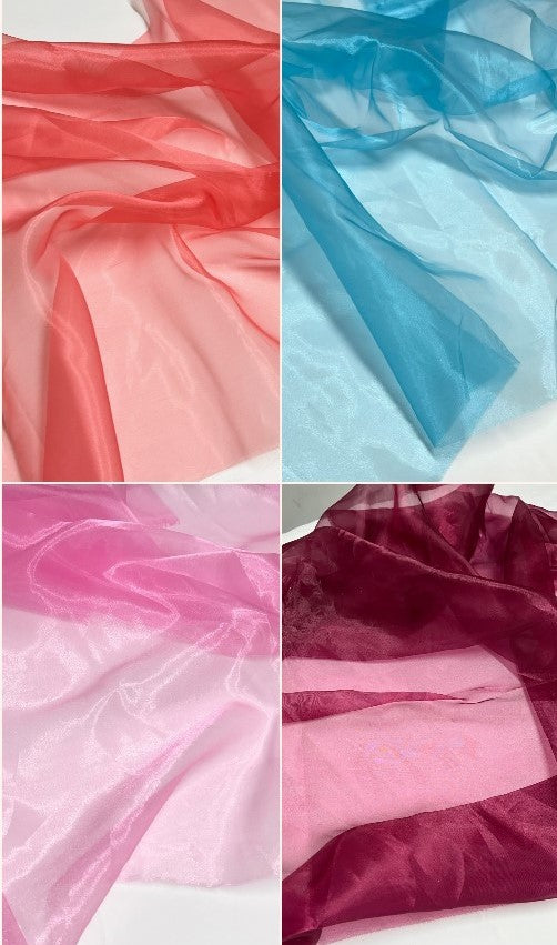 Sheer Crystal Organza Fabric - 58" Wide by the Yard