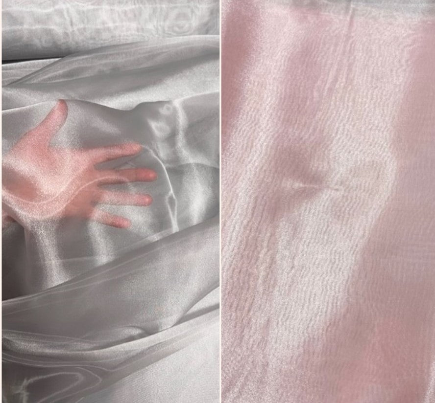 Sheer Crystal Organza Fabric - 58" Wide by the Yard
