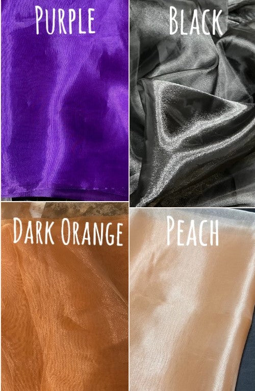 Sheer Crystal Organza Fabric - 58" Wide by the Yard