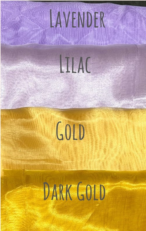 Sheer Crystal Organza Fabric - 58" Wide by the Yard