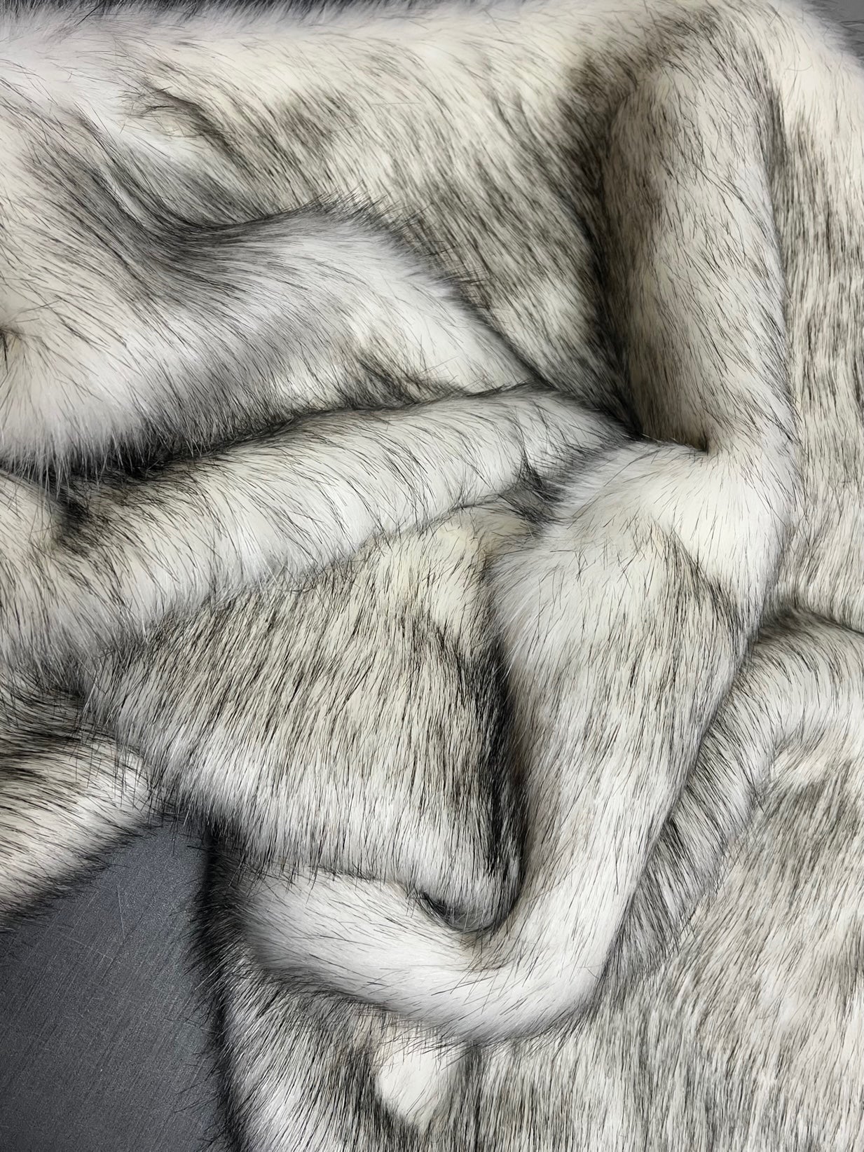 Shaggy Faux Fur Fabric by the Yard White