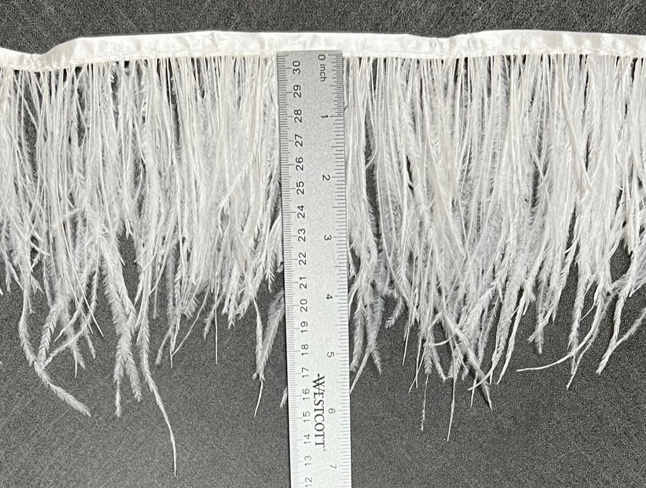 Ostrich Feather Trim Fringe / Sold by the Yard - Assorted Colors