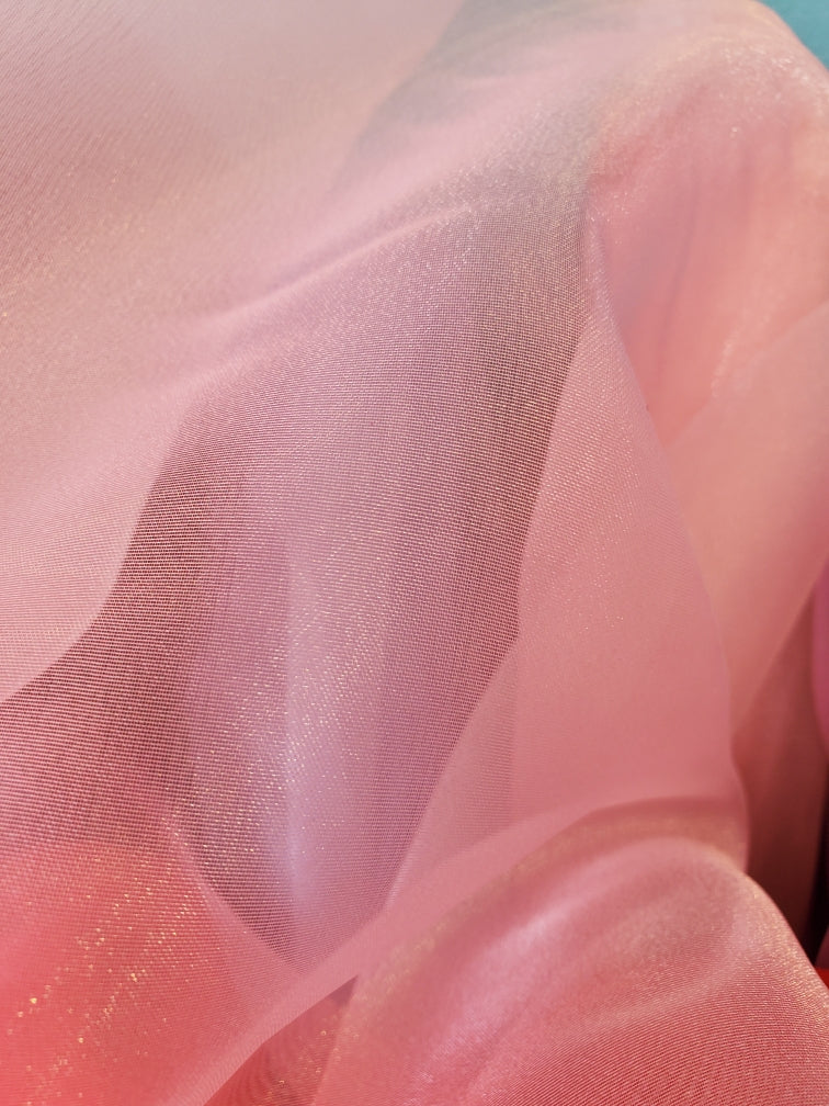 Sheer Crystal Organza Fabric - 58" Wide by the Yard