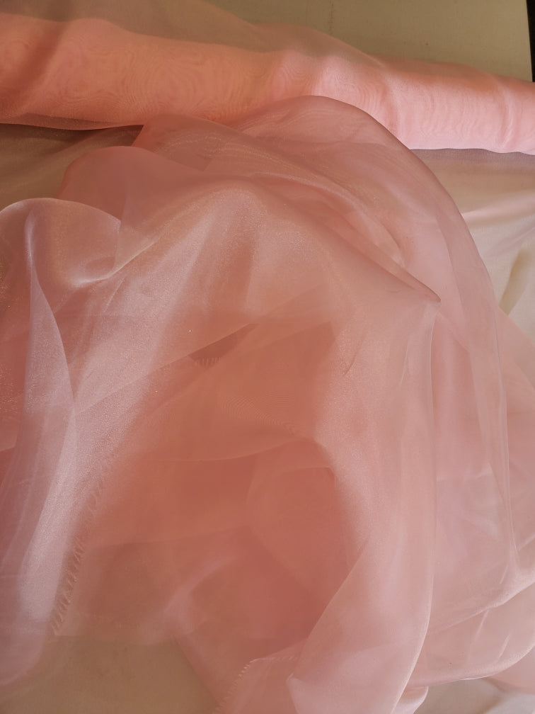 Sheer Crystal Organza Fabric - 58" Wide by the Yard