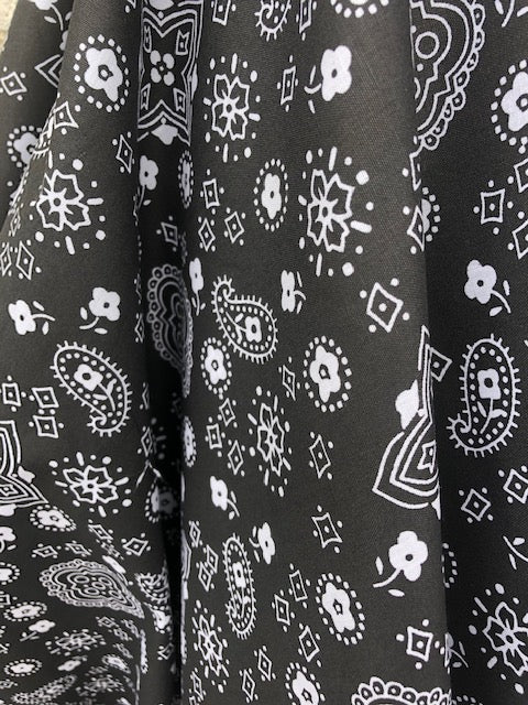 Bandana Print Polycotton Fabric 59" Wide - Assorted Colors
