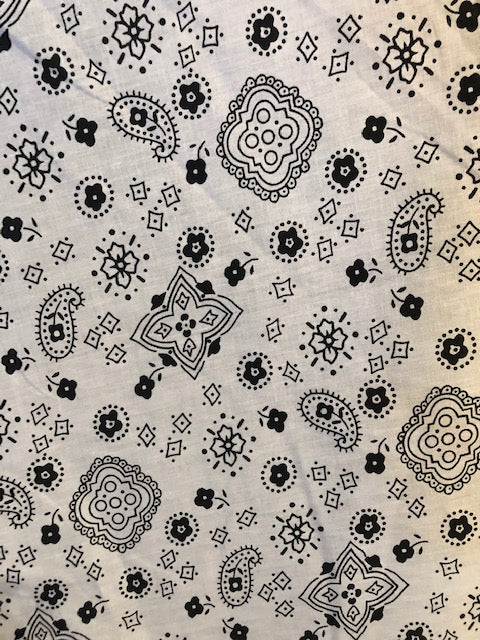 Bandana Print Polycotton Fabric 59" Wide - Assorted Colors