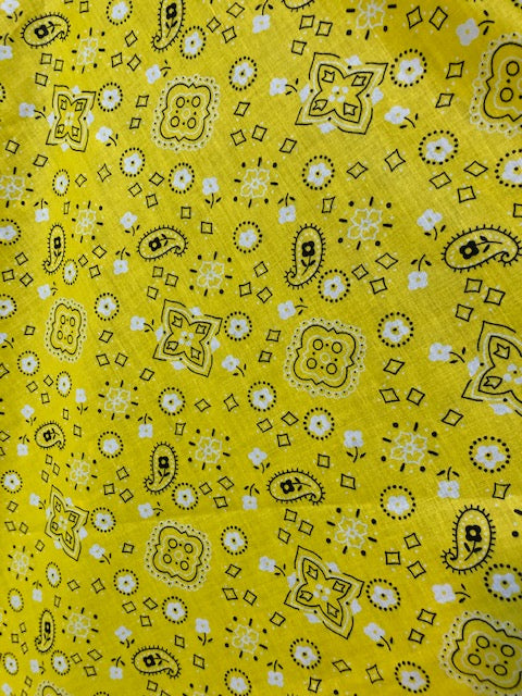 Bandana Print Polycotton Fabric 59" Wide - Assorted Colors