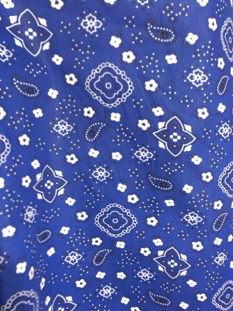 Bandana Print Polycotton Fabric 59" Wide - Assorted Colors