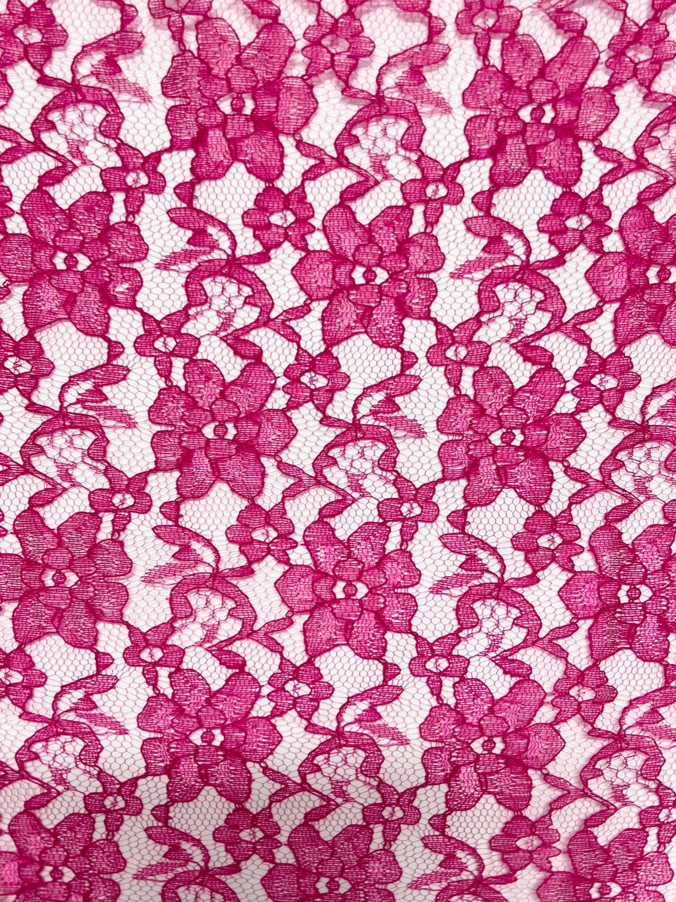 Light Weight Floral Raschel Lace Fabric- 60" Wide