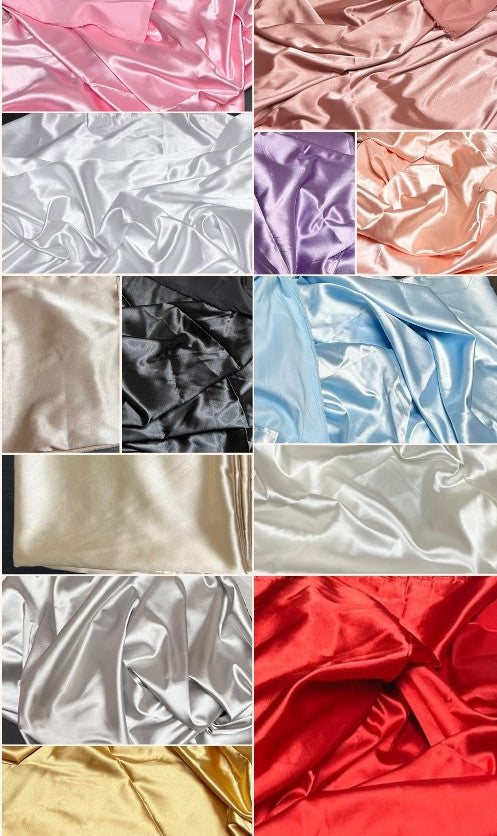 Light Weight Satin Charmeuse 2 Way Stretch 58" Wide / Wholesale 65 Yard Roll