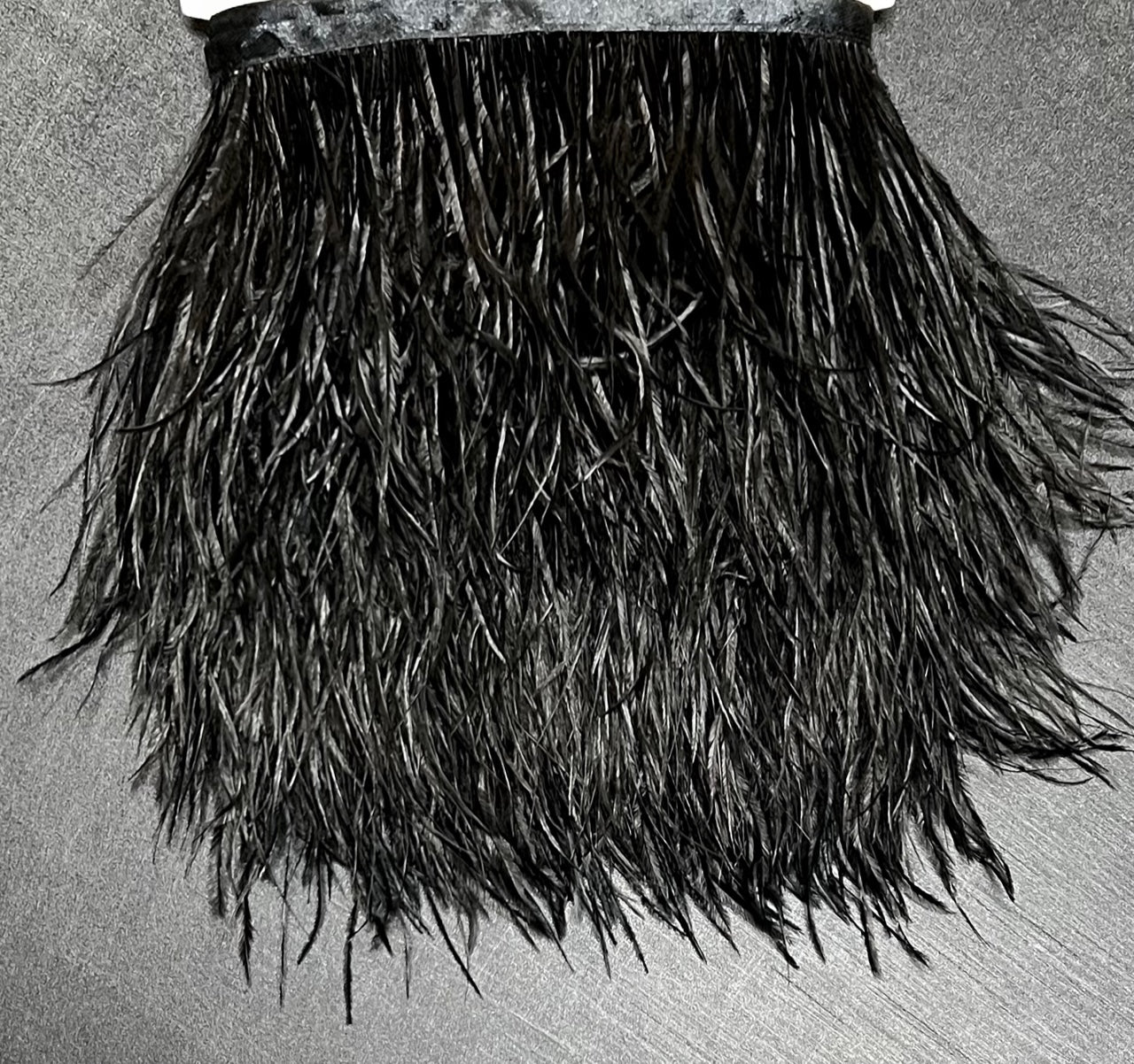 Ostrich Feather Fringe 2Ply - Black