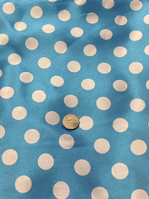 Polka Dot Print Satin Charmeuse 58" Wide Sold by the Yard