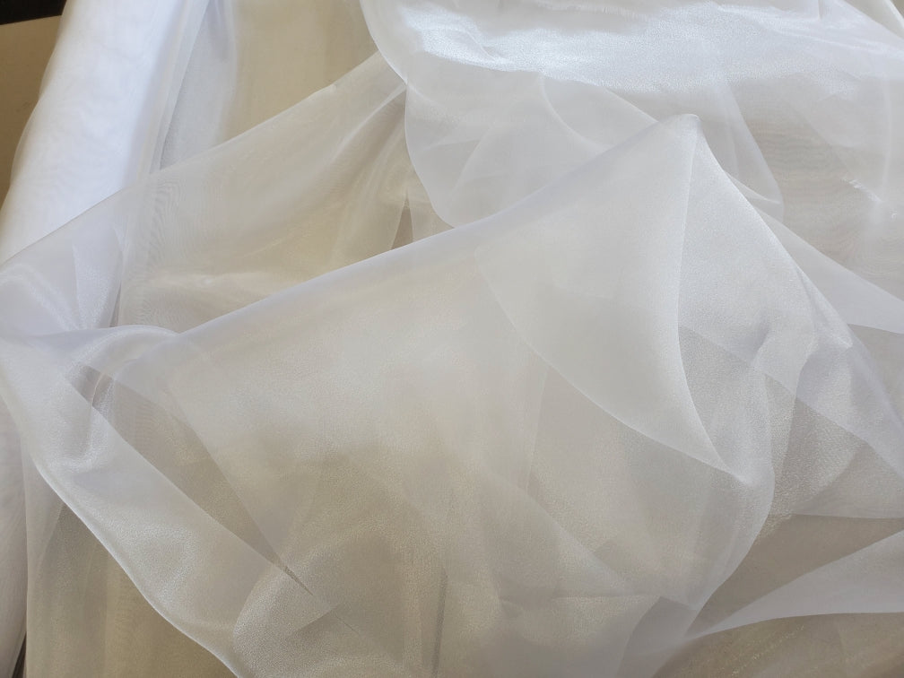 Sheer Crystal Organza Fabric - 58" Wide by the Yard